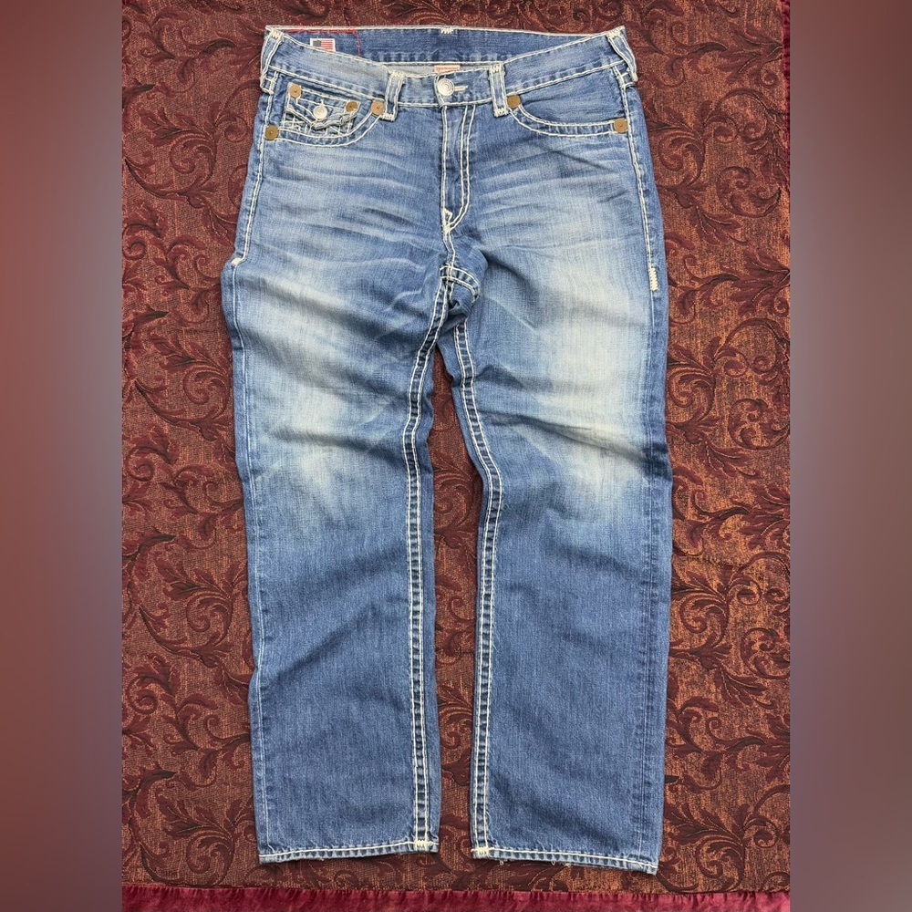 Y2K Super Baggy True Religion MVP Jeans - Picture 2 of 8